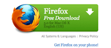 Le bouton de téléchargement de Firefox